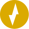round electrical icon